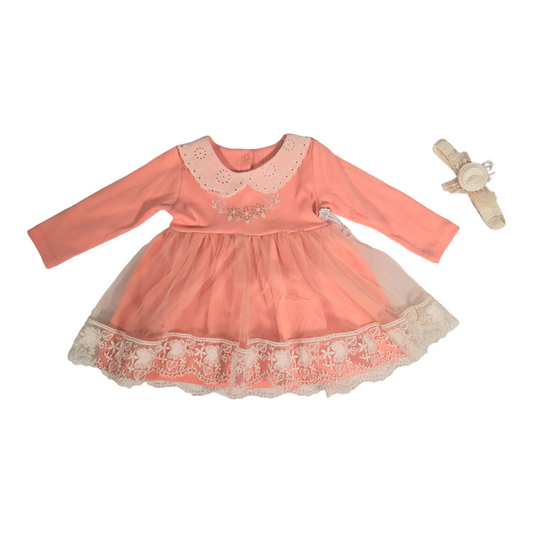 Miniborn dress with matching headband