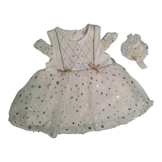 Miniborn dress with matching headband